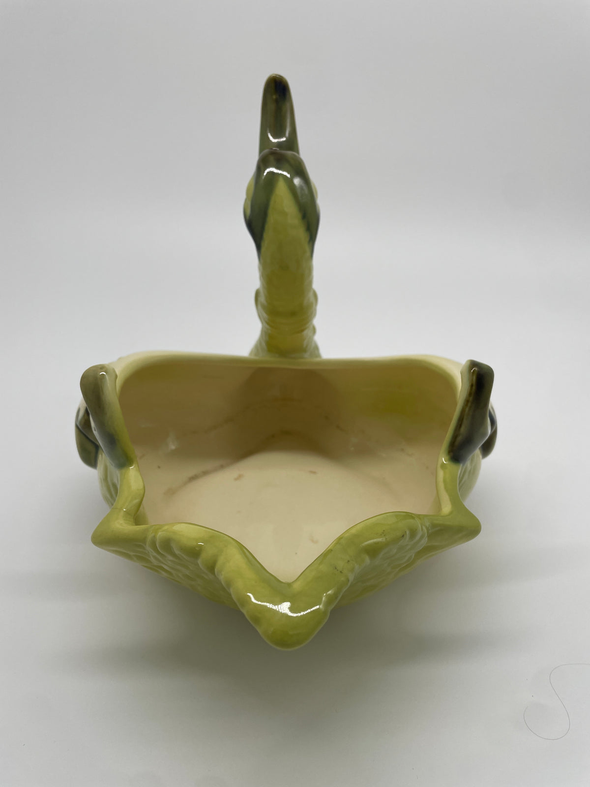 Vintage Hull Pottery Green Swan Planter – Mid-Century Figural Ceramic
