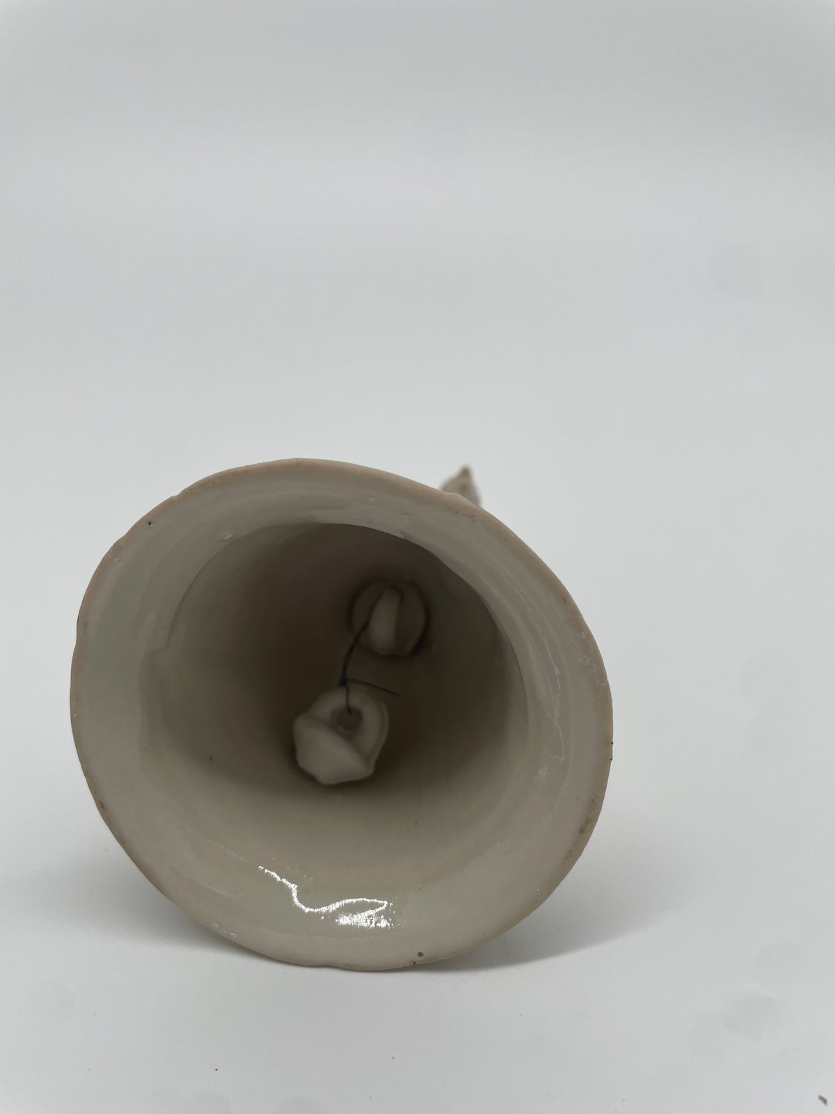 Vintage Porcelain Bluebird & Flowers Decorative Bell