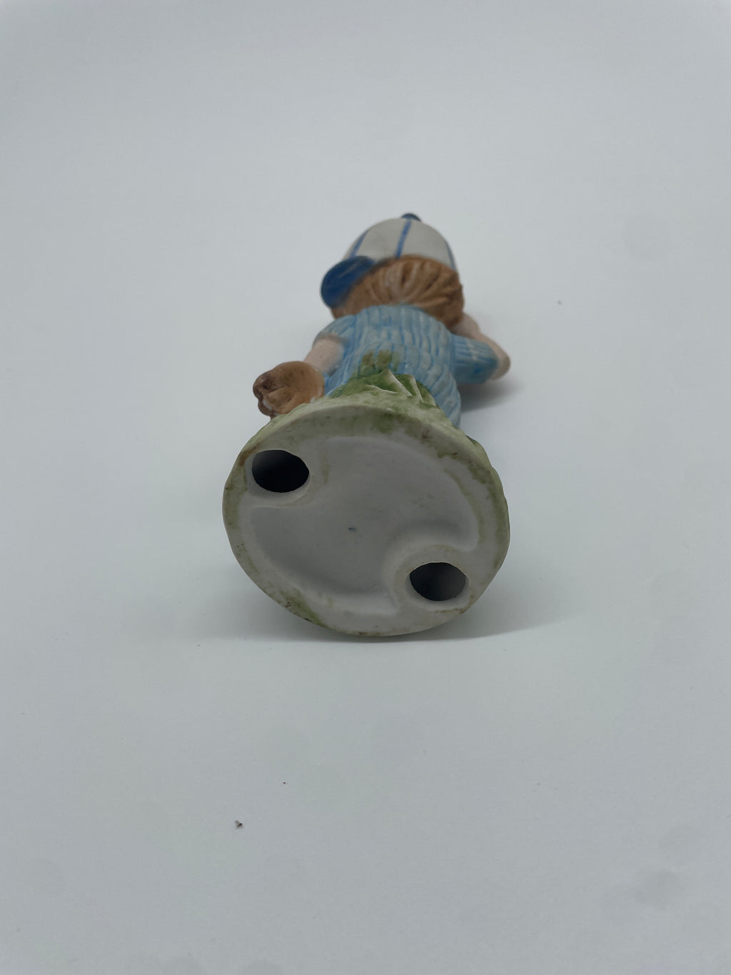Vintage Baseball Boy Ceramic Figurine – Blue Uniform & Glove