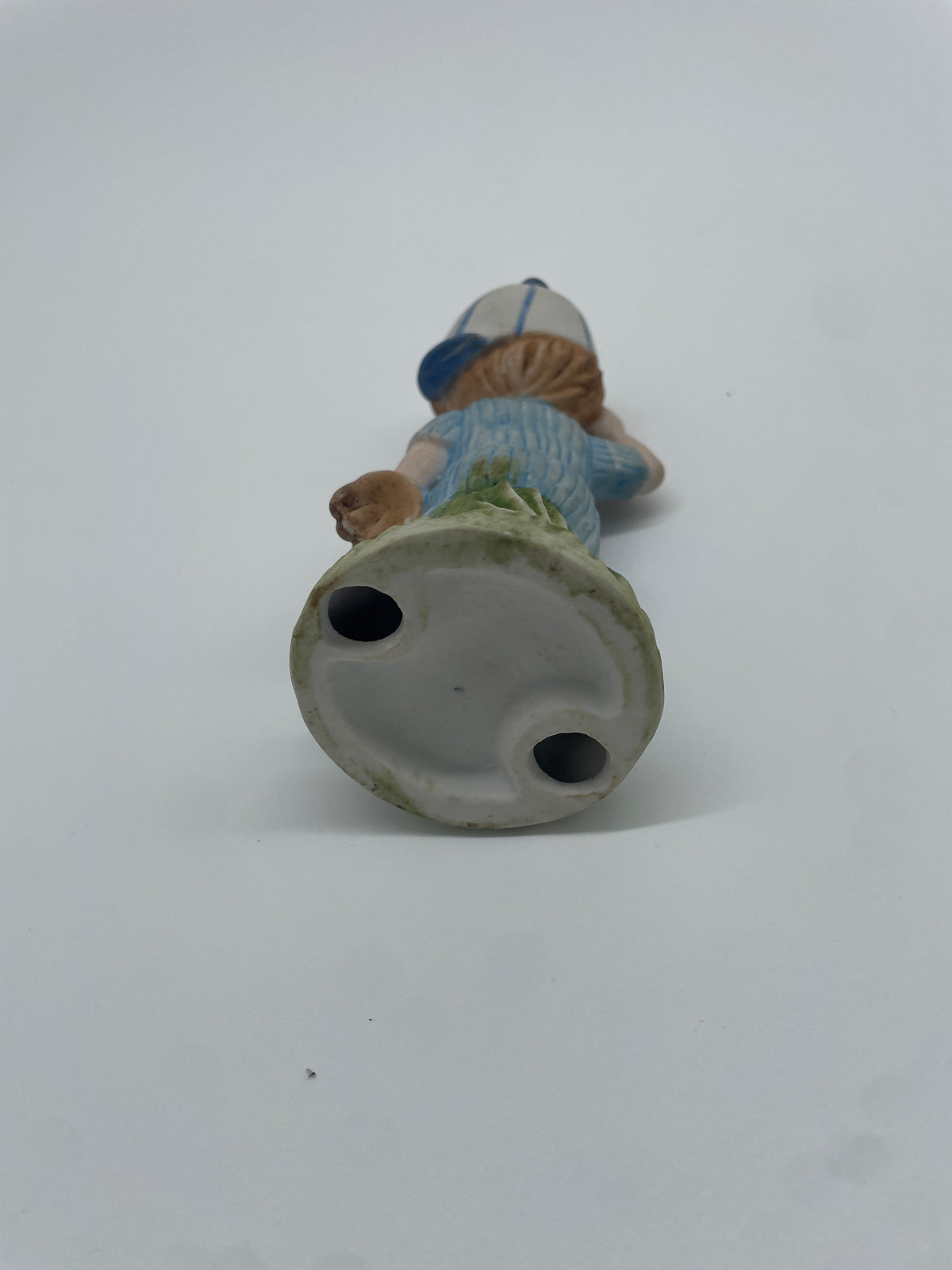 Vintage Baseball Boy Ceramic Figurine – Blue Uniform & Glove