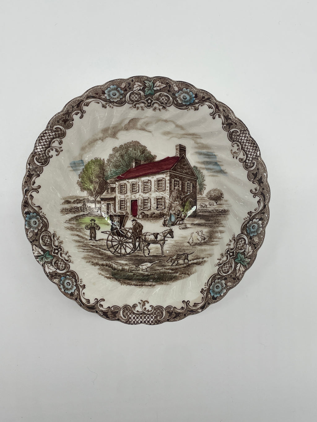 Vintage Johnson Brothers Heritage Hall Pennsylvania Fieldstone Ironstone Bowls – Set of 6