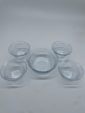 Vintage Fire-King Sapphire Blue Philbe Glass Bowl Set – 5 Pieces