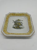 Vintage LSCO Hand-Painted Porcelain Square Serving Plate – Yellow Floral & Gold Trim
